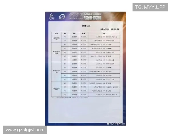 2025年乒超联赛总决赛时间公布各支球队备战进入冲刺阶段